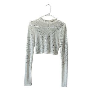 TRENDY & TIPSY Nashville boutique long sleeve mesh top
